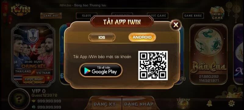 Các bước tải và cài đặt iWin trên Android