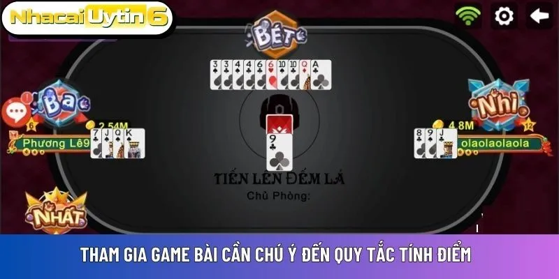 Tham gia game bài cần chú ý đến quy tắc tính điểm